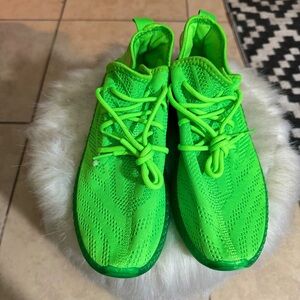 Pony neon green running shoes